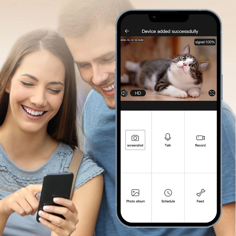 Distributeur croquette chat - Automatique avec caméra