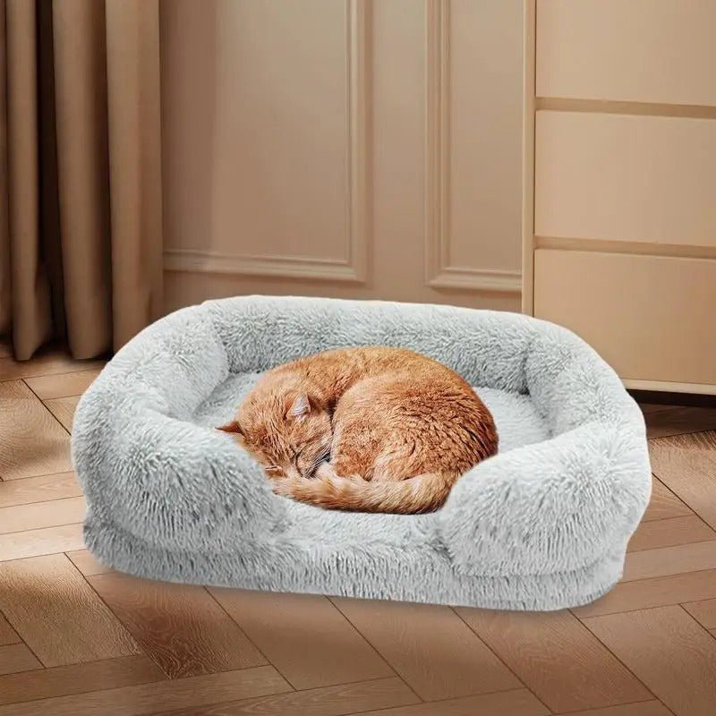Coussin pour chat gris orthopédique