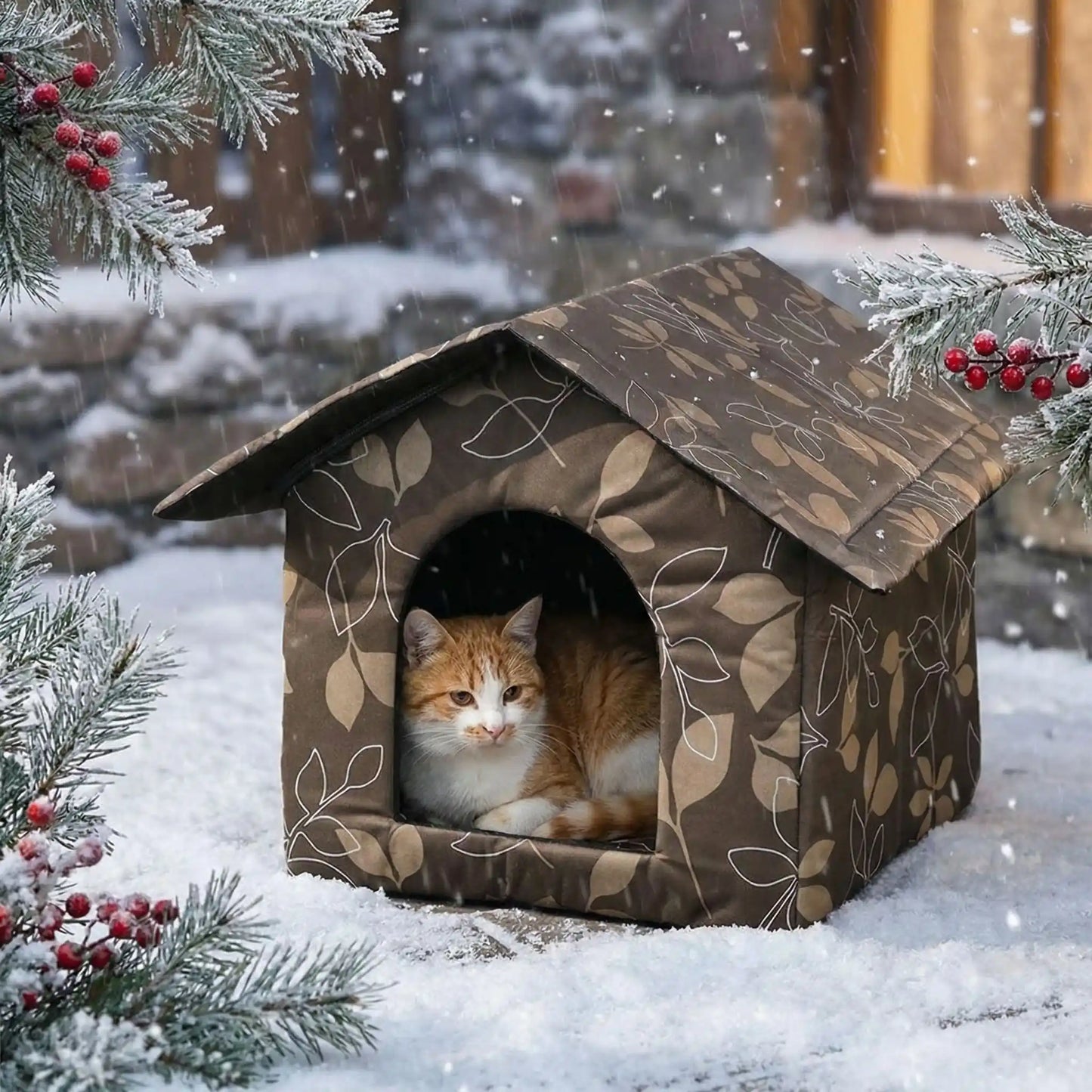 Niche pour chat extérieur - Résistante aux intempéries