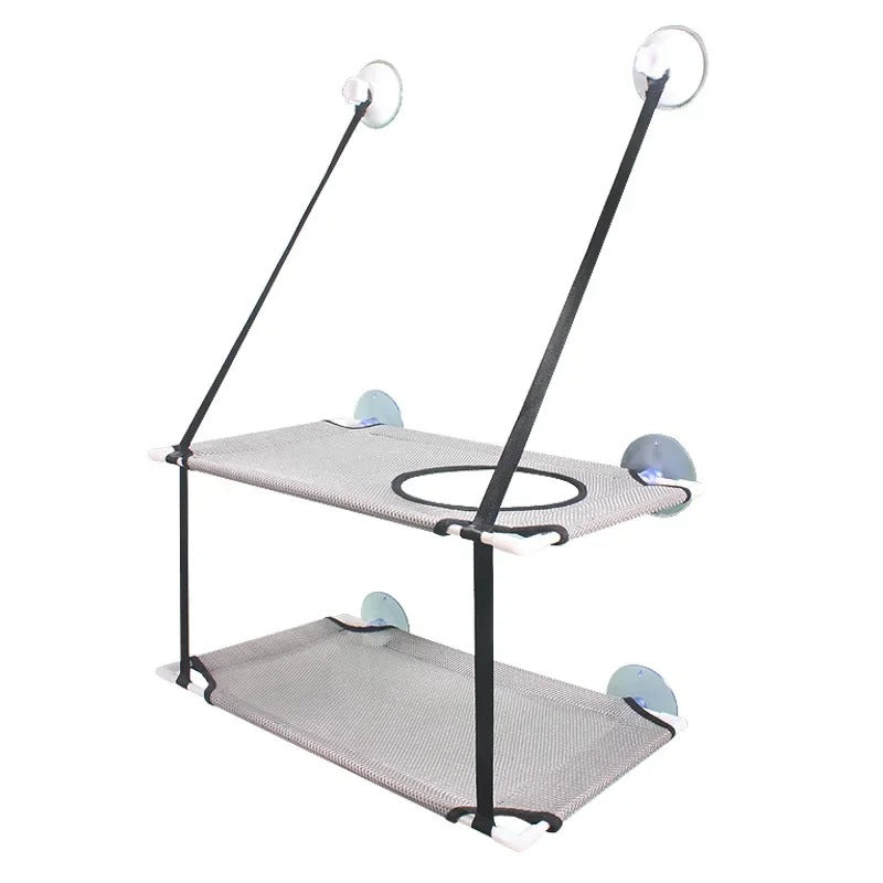 Hamac pour chat de fenĂȘtre gris