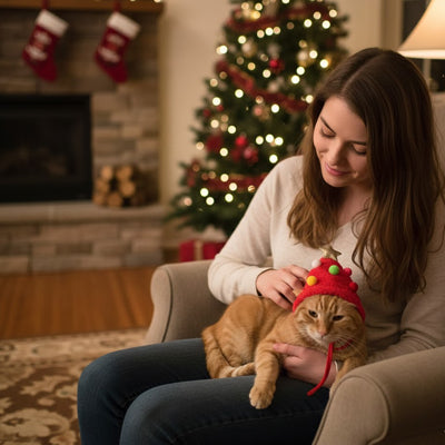 Bonnet de Noël pour chat - Sapin