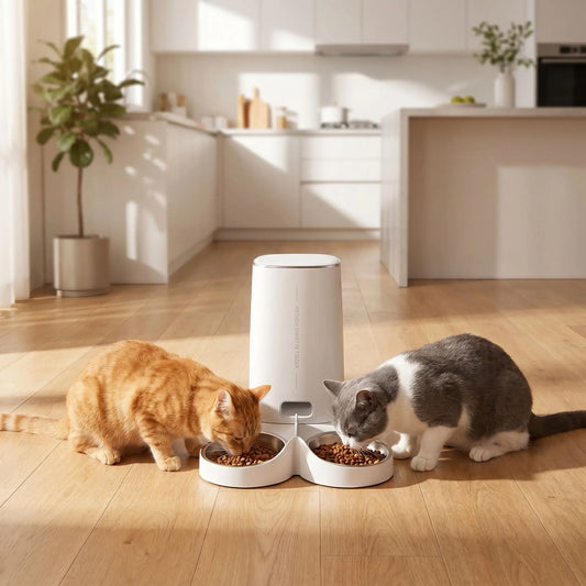 Distributeur automatique de croquettes pour 2 chats ou foyer multi-chats : comment choisir ?