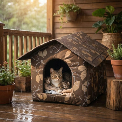 Niche pour chat extérieur - Résistante aux intempéries