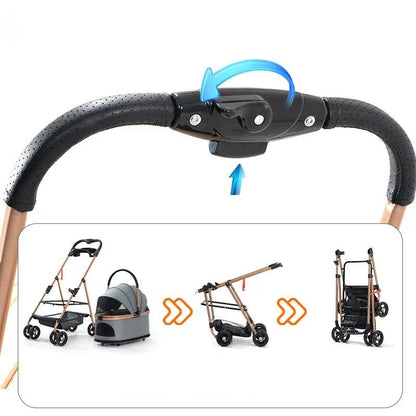 Poussette pour chat 2 en 1 - Support détachable
