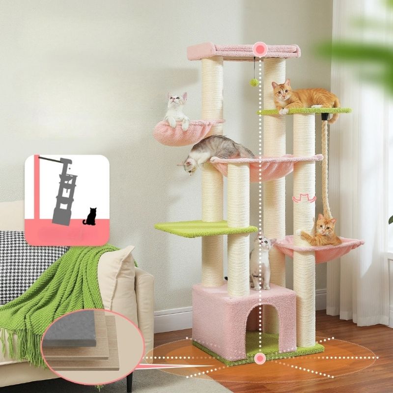 Arbre à chat pour Maine Coon ou plusieurs chats- 170 cm