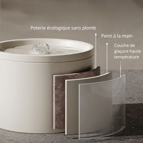 Fontaines à eau en Céramique Ultra Silencieuse 1L - OPure