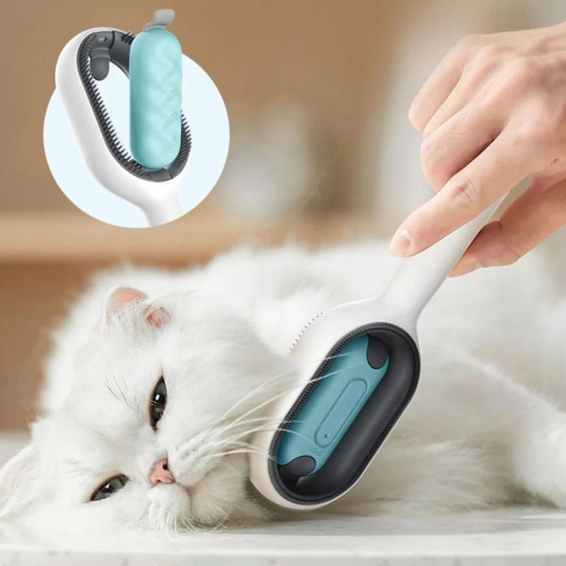 Brosse bleu pour chat à poil long