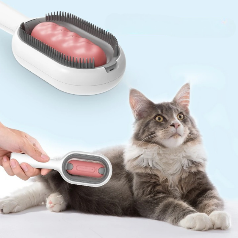 Brosse pour chat rose