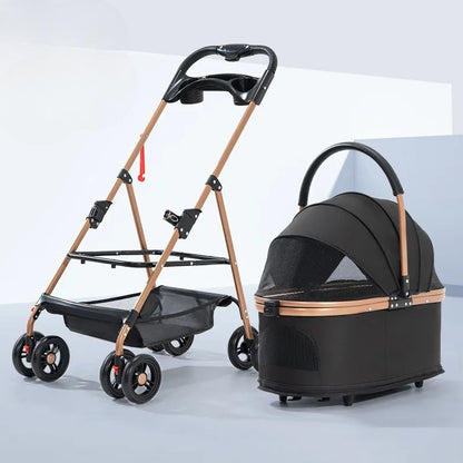 Poussette pour chat 2 en 1 - Support détachable