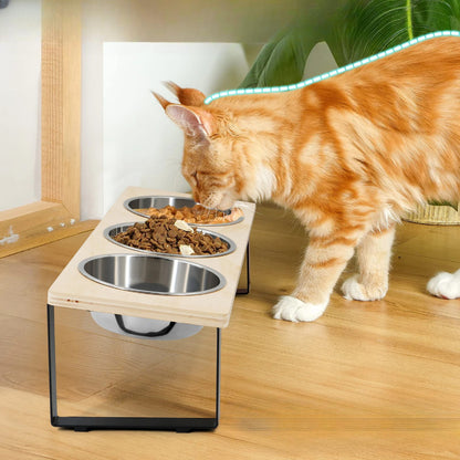 Gamelle chat surélevée | Bols triples