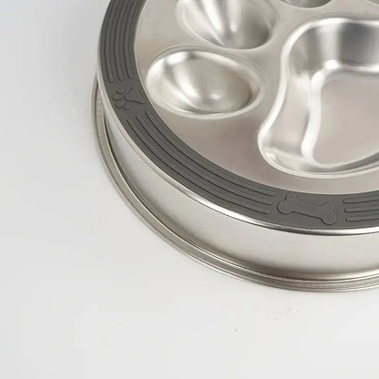 Gamelle anti glouton chat | En acier inoxydable