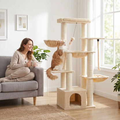 Arbre à Chat XXL – Parc d'Activité Vertical pour Chat d'Intérieur