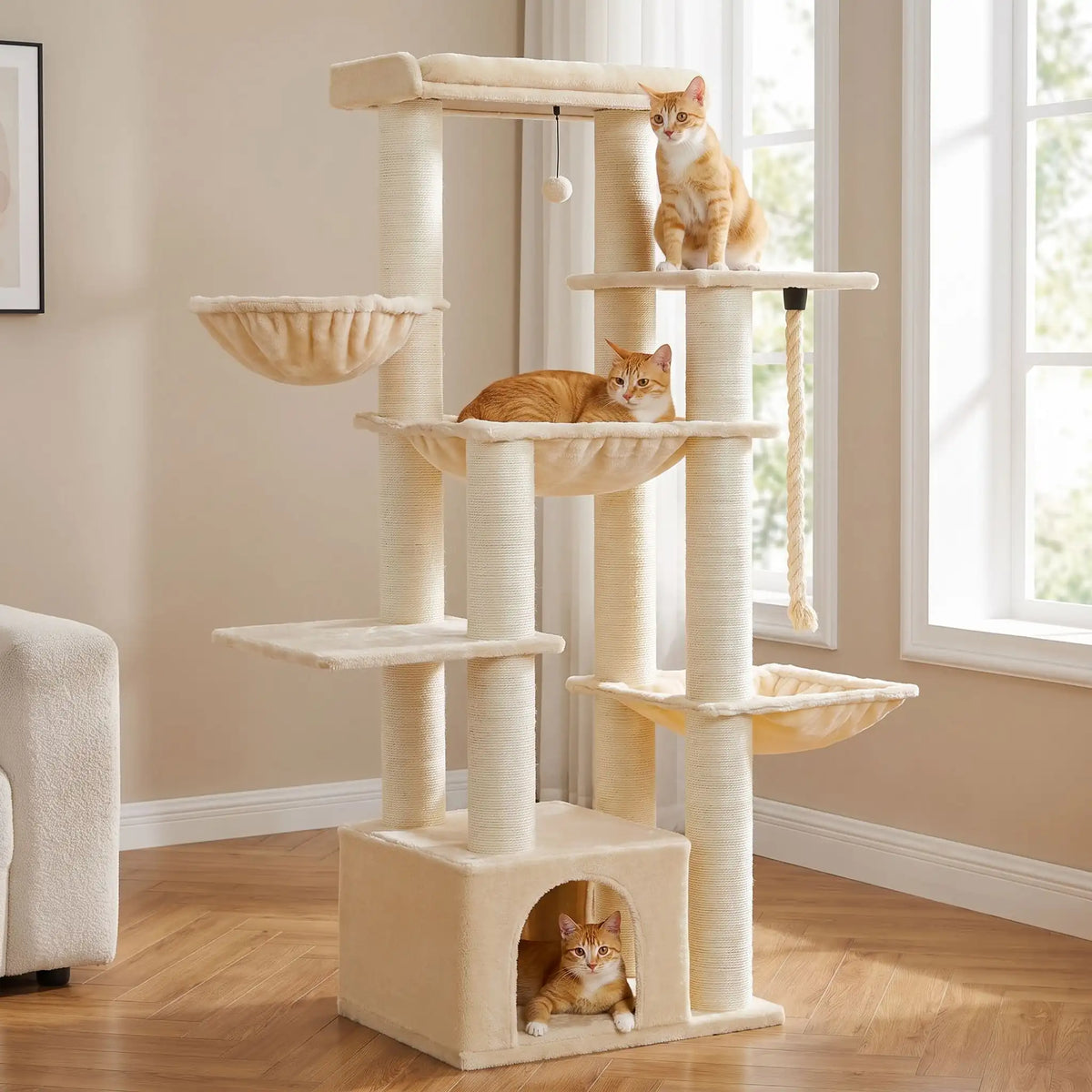 Arbre à Chat XXL – Parc d'Activité Vertical pour Chat d'Intérieur