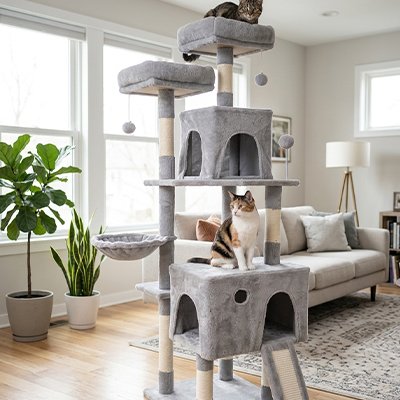 Arbre a Chat multi-niveaux: Structure verticale à plusieurs étages