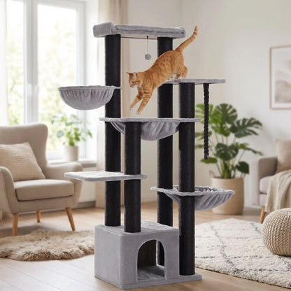 Arbre à Chat XXL – Parc d'Activité Vertical pour Chat d'Intérieur