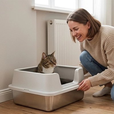 Bac à litière Chat