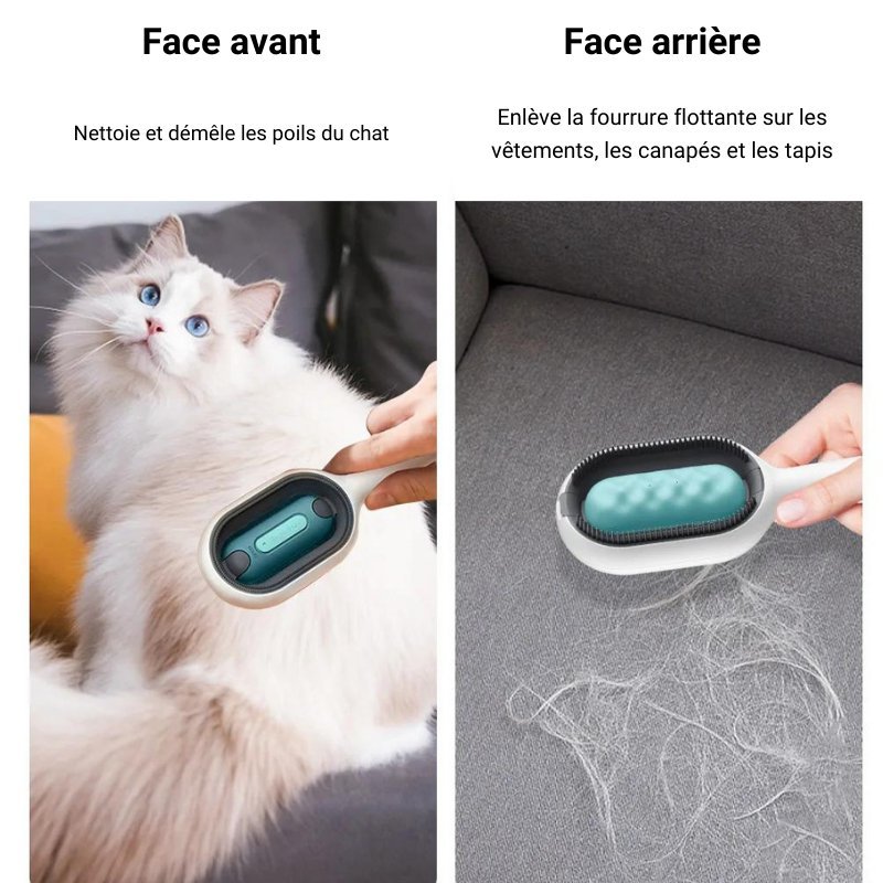 Brosse de toilettage pour chat et qui enlève la forrure flottante sur les vêtements, canapés et tapis