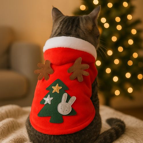 Costume pour chat - Bonhomme de neige