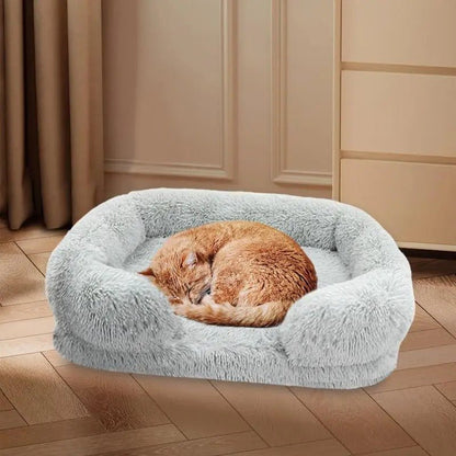 Coussin pour chat gris orthopédique