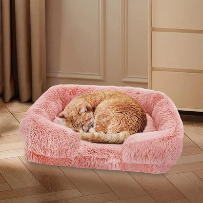 Coussin pour chat rose orthopédique