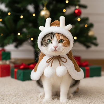 Déguisement pour chat Cape de Noël