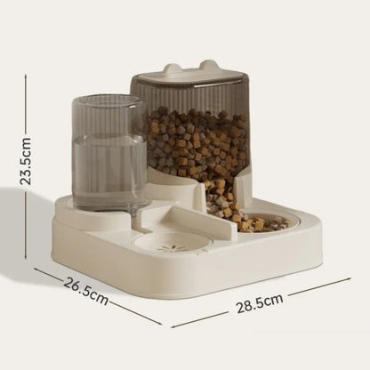 Distributeur croquettes chat - Avec fontaine à eau