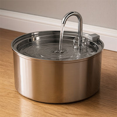 FONTAINE A EAU CHAT- AUTOMATIQUE EN ACIER (3L)