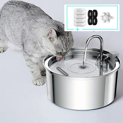 FONTAINE A EAU CHAT- AUTOMATIQUE EN ACIER (3L)