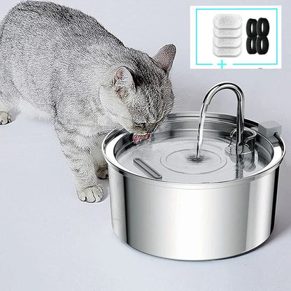 FONTAINE A EAU CHAT- AUTOMATIQUE EN ACIER (3L)