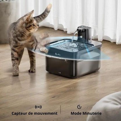 Fontaine à eau pour chat | Intelligente et Sans fil