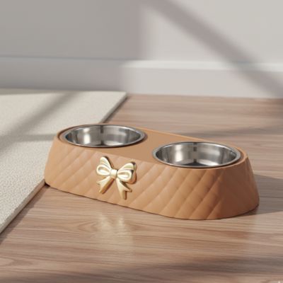 Gamelle chat double - Design luxueux