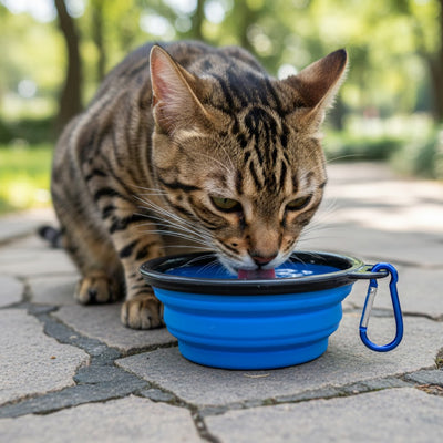 Gamelle chat - Portable pour sorties et voyages