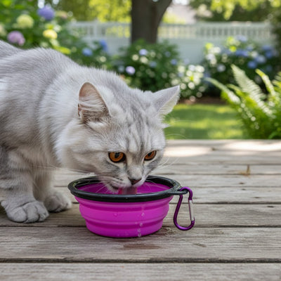 Gamelle chat - Portable pour sorties et voyages