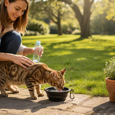 Gamelle chat - Portable pour sorties et voyages