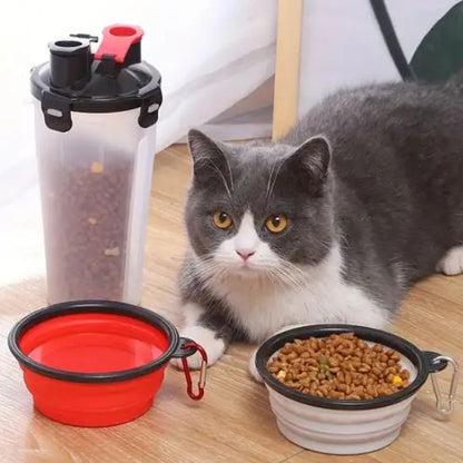 Gamelle chat - Portable pour sorties et voyages