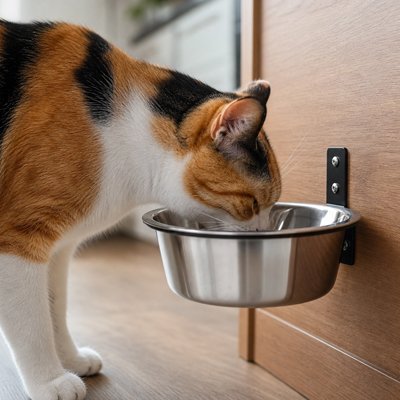Gamelle Chat surélevée en inox