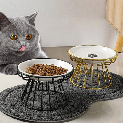 gamelle-chat-surelevee-support-en-fer