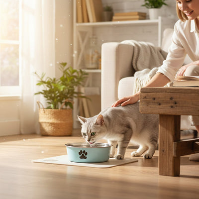 Gamelle inox antidérapante pour chat | Comfort Plus