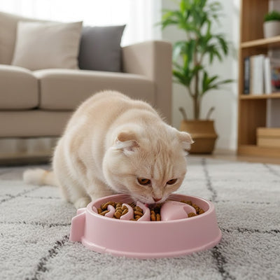 Gamelle anti-glouton chat - Poisson