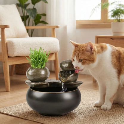 Fontaines à eau chat en Céramique - DecoZen