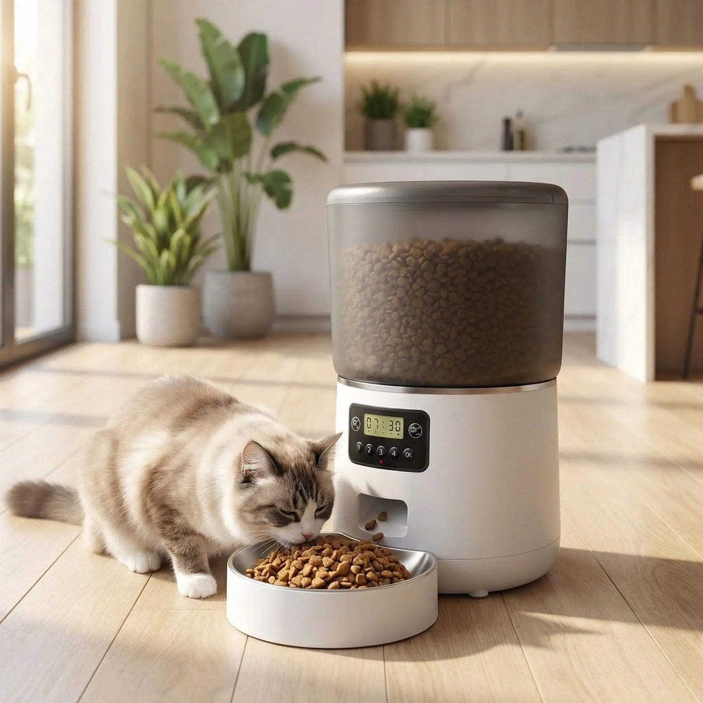Distributeur automatique de croquettes pour chat - Smart Pet Feeder