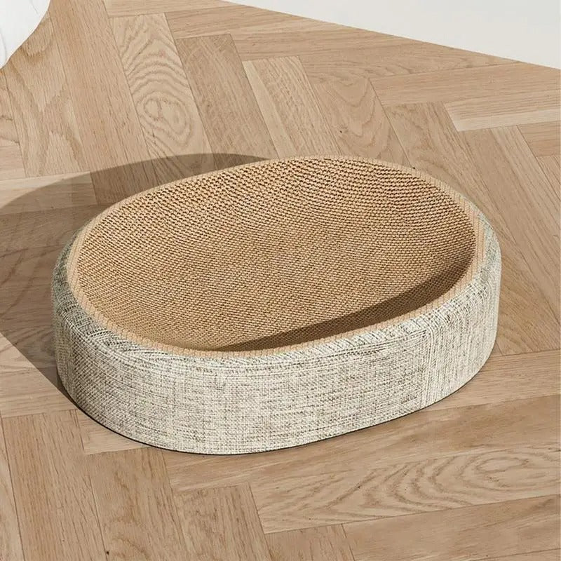 Griffoir chat | Concave Ovale En sisal