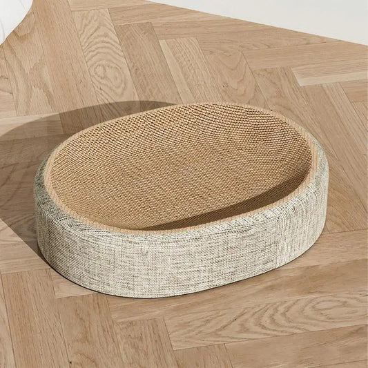 Griffoir chat | Concave Ovale En sisal