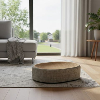 Griffoir chat | Concave Ovale En sisal