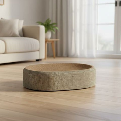 Griffoir chat | Concave Ovale En sisal