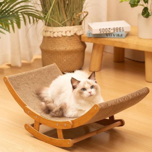 Hamac pour chat - Avec griffoir intégré en carton