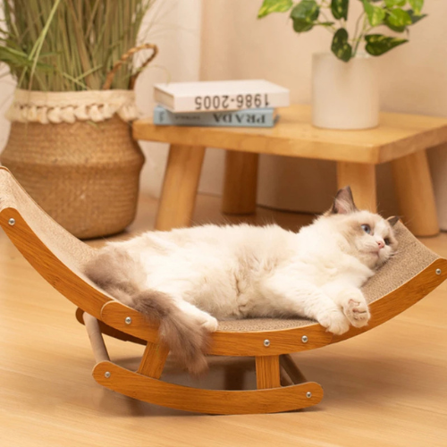 Hamac pour chat - Avec griffoir intégré en carton