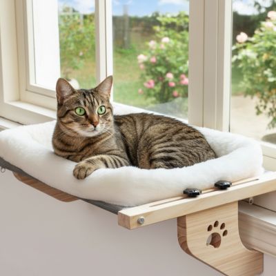 HAMAC CHAT FENETRE - STRUCTURE EN BOIS