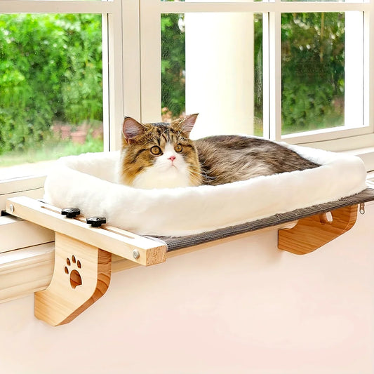 Hamac pour chat fenetre en bois