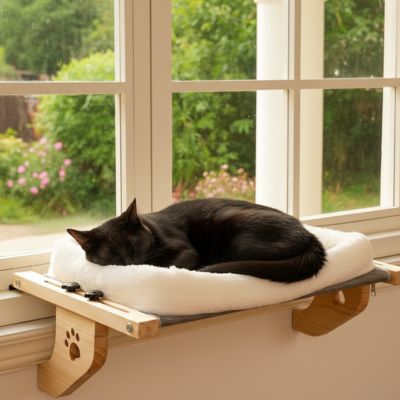 HAMAC CHAT FENETRE - STRUCTURE EN BOIS